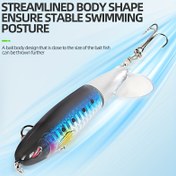 Resim 1 Adet Luya Yem Perili Yüzey Traktörü Hızlı Titreşimli Kuyruk Döner Crankbait Balıkçılık Takımı 13g 