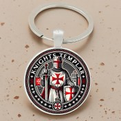 Resim 1 adet Şık Şövalye Döner Anahtarlık - Çinko Alaşım Ortaçağ Haçlı Seferi Tasarımı, Tarih Tutkunları ve Tarih Severler İçin Mükemmel Hediye, Doğum Günleri, Noel ve Cadılar Bayramı İçin İdeal 