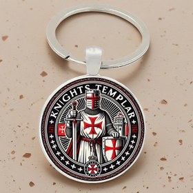 Resim 1 adet Şık Şövalye Döner Anahtarlık - Çinko Alaşım Ortaçağ Haçlı Seferi Tasarımı, Tarih Tutkunları ve Tarih Severler İçin Mükemmel Hediye, Doğum Günleri, Noel ve Cadılar Bayramı İçin İdeal 