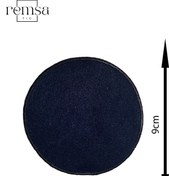 Resim REMSATİC Ütü Ile Yapışan Arma - Patch - Dirsek, Diz Yama Modeli (yuvarlak) Lacivert (9cm Çap) 