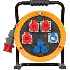 Resim Brennenstuhl Brobusta Cee Girişli Dış Mekan Kullanımına Uygun IP44 Lisanslı 40 Metre Makaralı Kablo H07RN-F 5g2.5 