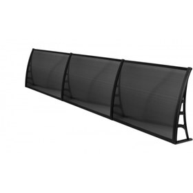 Resim SUNDURMAGROSS LOTUS Kapı Pencere Üstü Pratik Sundurma 70X360 - Siyah 