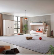 Resim Ranza, Zenit Plus Yavrulu Genç Odası Takımı Ranza + Üç Kapaklı Dolap 90 X 190 CM 