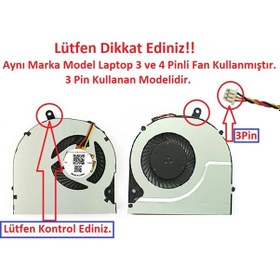 Resim Toshiba Uyumlu Satellite L50T-A-13E. L50T-A-145. L50T-A-14H Fan 3 Pin 