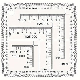Resim Dayanıklı Akrilik MP-5 Koordinat Cetveli ve Pergel, Şeffaf Ölçekli, Kırmızı İşaretlemeli & Dahili Drajör - 360° Derece Pergel, mm & cm Ölçümler Mimarlar, Mühendisler, Teknik Çizimler için 