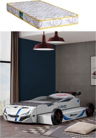 Resim Setay Yavrulu Araba Yatak, Merso Yavrulu Rüzgarlıklı Arabalı Karyola 1 Adet Comfort Yatak 