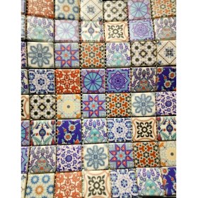 Resim Sanatsal Cam Mozaik Taşı Tezgah Arası Mozaik (1 Adet File 32*32) 