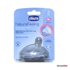 Resim Chicco NaturalFeeling Biberon Emziği 2Ay+ Orta Akış Tekli 