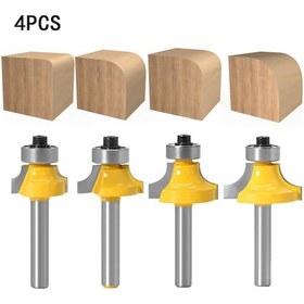 Resim Suofeng Üstün Dayanıklı Alaşım Köşe Yırtıcı Seti - 4 Parça 6.35mm Uçlu Hassas Kesim Makine Uçları 