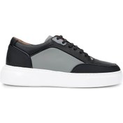 Resim Tamer Tanca Erkek Hakiki Deri Siyah Sneakers & Spor Ayakkabı 1092 202501 Erk Ayk Y25 Syh Mt/fltr/grı Siyah 