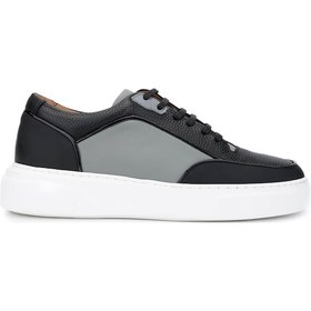 Resim Tamer Tanca Erkek Hakiki Deri Siyah Sneakers & Spor Ayakkabı 1092 202501 Erk Ayk Y25 Syh Mt/fltr/grı Siyah 