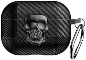 Resim Apple AirPods Pro/Pro 2.Nesil Kılıf Güvenli Kilitli Kuru Kafa Karbon Koyu Gri - AirPods Pro ile uyumlu, 87007130 