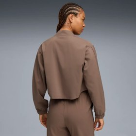 Resim Puma W FASHION JACKET Kahverengi Kadın Fermuarlı Crop Üst 