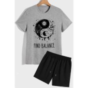 Resim Trendypassion Ying Yang Şort T-Shirt Eşofman Takımı 