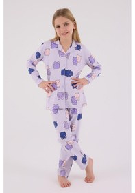 Resim Rolypoly Kız Çocuk Gömlek Pijama Lila-1759 Lila 