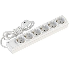 Resim Mutlusan Olimpia 6'lı Topraklı Grup Priz 2 Metre Beyaz 