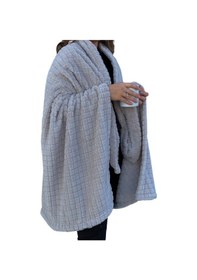 Resim Wellsoft Battaniye-tv Battaniyesi- Peluş Polar Yumuşak Battaniye-110x160 Cm Grı Gri 