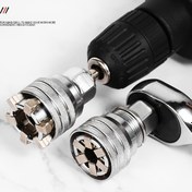 Resim NewShark 3/8 "Sürücü Anahtar Soket Kılıfı Dönüştürücüsü - Paslanmaz Kaplama ve Cilalı Bitişli 10-19 mm Ayarlanabilir Sihirli Kılıf, Otomotiv Tamiri ve Mekanik Görevler için Çok Fonksiyonlu Adaptör 
