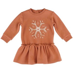Resim best kids Kız Bebek Kiremit Fırfırlı Elbise 