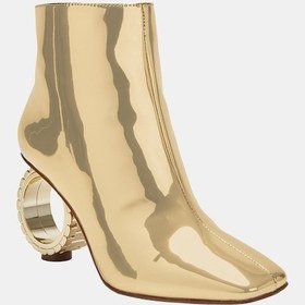 Resim Katy Perry The Linksy Kadın Ayna Altın Roleks Topuklu Bot Ten Rengi 