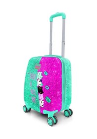 Resim Coral High Kids Pembe Su Yeşili Kedi Desenli Çocuk Valizi 16725 Yeşil - Pembe 