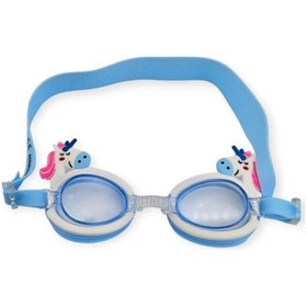 Resim Çocuk Yüzücü Gözlüğü Silikon Taşıma Çantalı Pony - 9014 Çok Renkli 