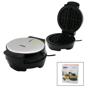 Resim Shopwave Belçika Waffle Makinesi Elektrikli 4 Waffle - Yapışmaz Döküm Plaka Paslanmaz Çelik Üst Kaplama SSM-2591 (5047) 