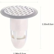 Resim Zhanglei001 Gris Blanc Plastik Banyo Lavabo Filtresi Koku Ve Böcekten Koruma İnce Mesh 