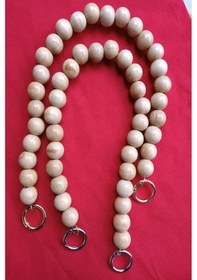 Resim 2 Adet 40cm Ahşap Cilalı Çanta Sapı - Çanta Askısı - Yaylı Kancal Çok Renkli 