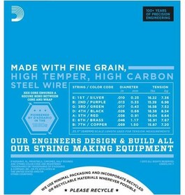 Resim D'Addario EXL110-7 XL Nickel Wound 7 Telli Elektro Gitar Tel Seti - 10-59 (Profesyonel) | 7 Telli Gitarlar İçin İdeal Gerilim, Nikel Sargı ve Üstün Akort Kararlılığı 