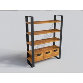 Resim Ntconcept Ntconcept Masif Ağaç Vitrin-Kitaplık 