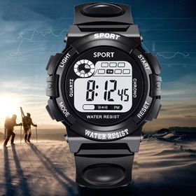 Resim Sportif LED Elektronik Saat, Tarih ve Zamanlı Kronograf, Çok Fonksiyonlu Dijital Ekran, İdeal Hediye 