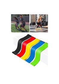 Resim Petinka Egzersiz Direnç Bant Seti 5 'li Pilates Crossfit Ekipmanları Çok Renkli 