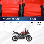 Resim Voge 300 Ds Motosiklet Brandası Su Geçirmez Branda Kırmızı Branda Motor Branda Xxl 