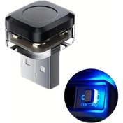 Resim Turcoshop11 1 Adet Mini Usb Araç Led Ortam Aydınlatma Mavi Iç Aydınlatma 36v 