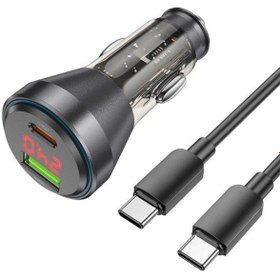 Resim Polham Hc 48w 1x Type-c 1x Usb Girişli Ve 1mt Type-c Kablolu Araç Şarjı,akım,voltaj,ısı Korumalı 