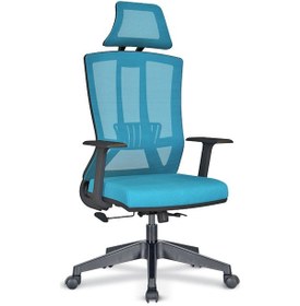 Resim Uzayofismobilyaları Uzay Ofis Air-X Fileli Müdür Koltuğu - Mavi 