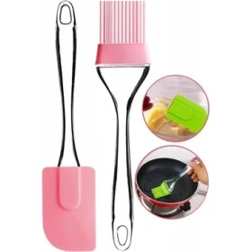Resim Tamu Silikon Yumurta Fırçası ve Spatula 2'li Set 