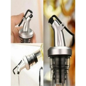 Resim Mediterian Gri Sızdırmaz Kapaklı Şişe Ucu, Yağdanlık Ustası için uygun, 1 Parça 