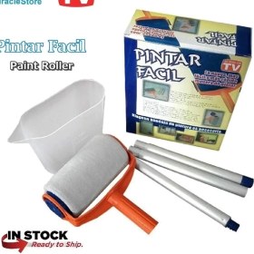 Resim Pintar Facil Pratik Damlatmayan Boya Rulosu ve Fırçası 