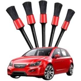 Resim Ucuztekno 5 Adet Oto Detaylı Temizleyici Araç İçi Temizlik Fırça Seti Koltuk Döşeme Kapı Toz Alma Fırçası 