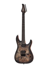 Resim Schecter C-6 Pro Elektro Gitar (Charcoal Burst) 