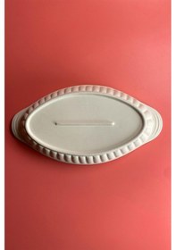 Resim Oval Fırın Kabı - Seramik Bisküvi Ham Ürün 