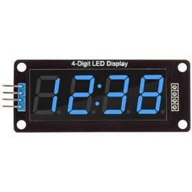 Resim Tm1637 4 Digit Led Display Saat Modülü - Mavi 