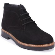 Resim Dagoster Dza07-1236028 Siyah Süet Günlük Düz Topuk Deri Kadın Bot Sıyahsuet 