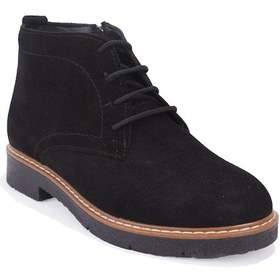 Resim Dagoster Dza07-1236028 Siyah Süet Günlük Düz Topuk Deri Kadın Bot Sıyahsuet 