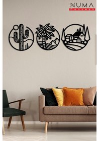 Resim Doğa Kaktüs Ve Köy Palm 3'Lü Set Modern Duvar Oda Ev Aksesuarı Ah (545779629) 