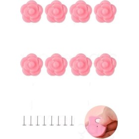 Resim 8 Adet Pembe Renk Gül Desenli Yorgan Kılıfı Çarşaf Nevresim Örtü Tutucu Sabitleyici Kaydırmaz 