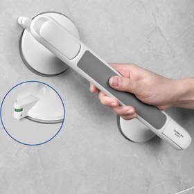 Resim Yaşlı Destek: Banyo için Güvenlik Tutamağı, Kaymaz Vakum Emiş Kupası Tuvalet Kolu, Matkap Gerektirmeyen Kurulum, Plastik, Banyo Güvenlik Yardımcısı | Modern Banyo Aksesuarı | Emiş Kupası Tabanı, Tuvalet Dekoru ve Aksesuarları 