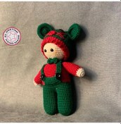 Resim Uretti - Tuğba 9352 - El Örgüsü Amigurumi Oyuncak Bebek - 11 X 17 Cm 